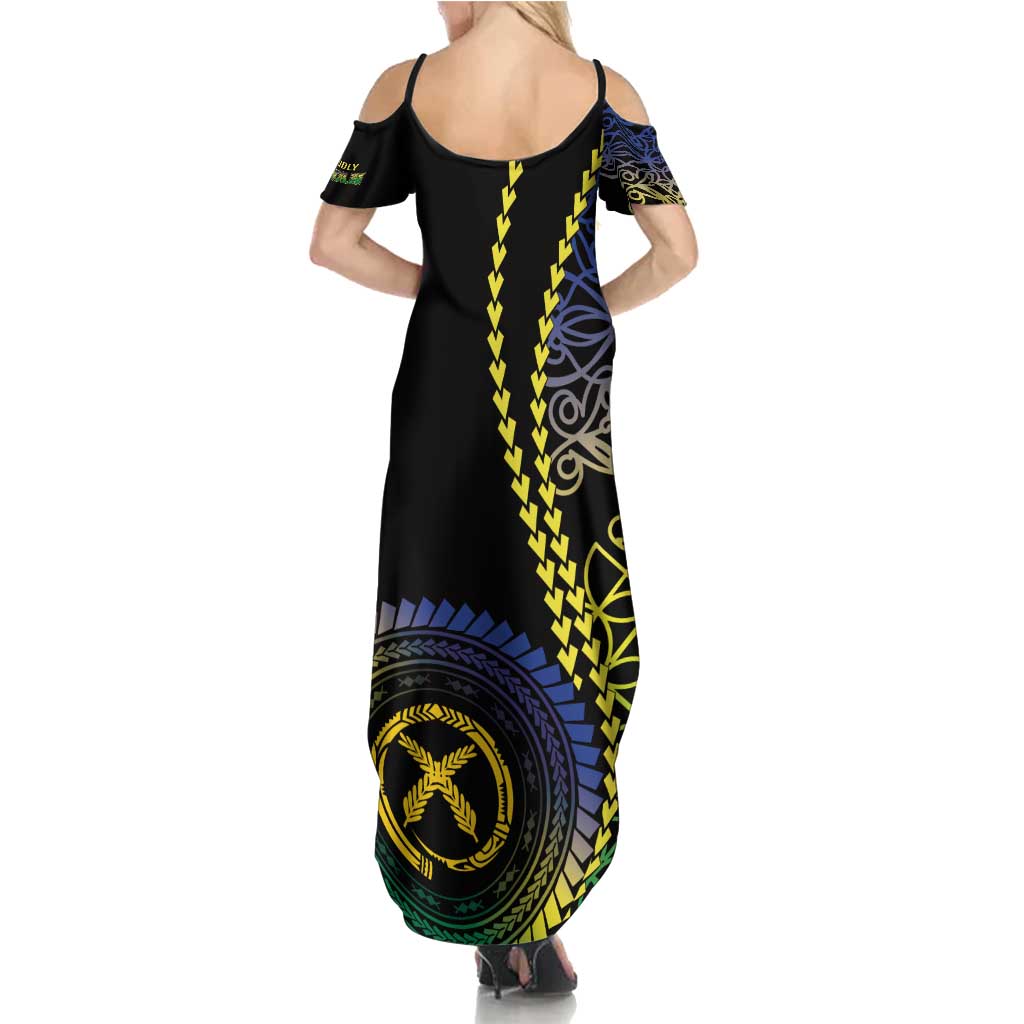 Proudly Ni-Van Sandroing Inspired Family Matching Summer Maxi Dress and Hawaiian Shirt Malampa Classic Style LT7 - Polynesian Pride