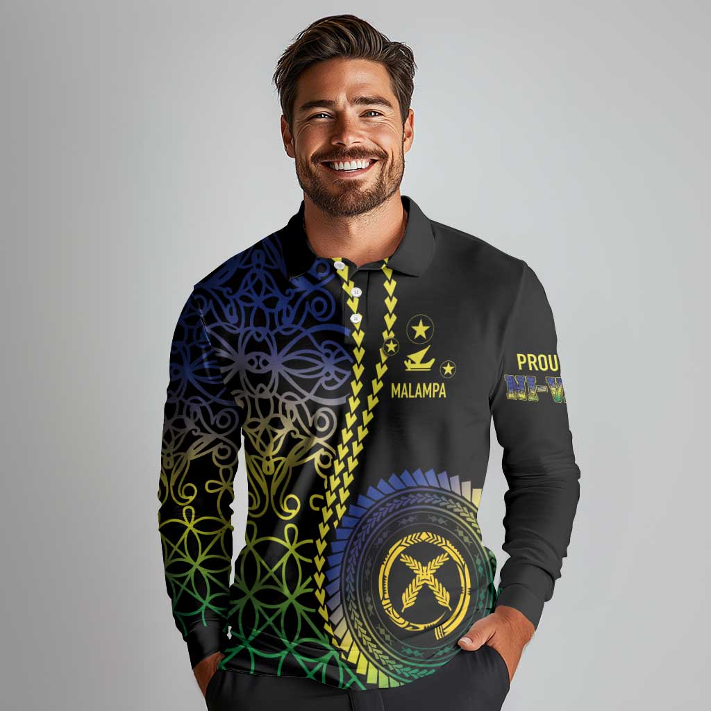 Proudly Ni-Van Sandroing Inspired Long Sleeve Polo Shirt Malampa Classic Style