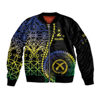 Proudly Ni-Van Sandroing Inspired Sleeve Zip Bomber Jacket Malampa Classic Style LT7 Unisex Colorful - Polynesian Pride