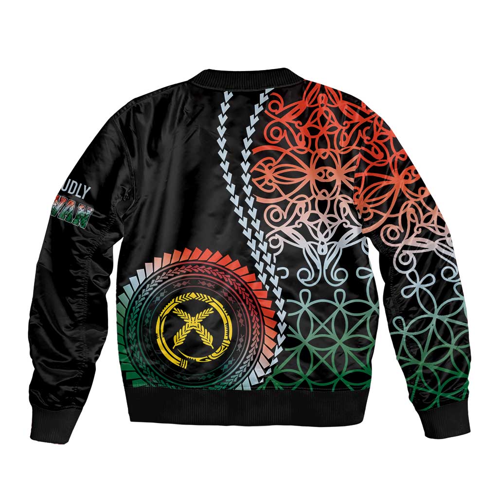 Proudly Ni-Van Sandroing Inspired Bomber Jacket Penama Classic Style LT7 - Polynesian Pride