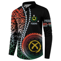 Proudly Ni-Van Sandroing Inspired Button Sweatshirt Penama Classic Style LT7 - Polynesian Pride