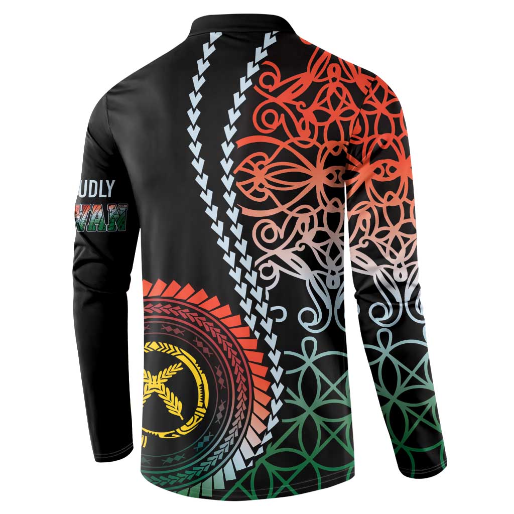 Proudly Ni-Van Sandroing Inspired Button Sweatshirt Penama Classic Style LT7 - Polynesian Pride