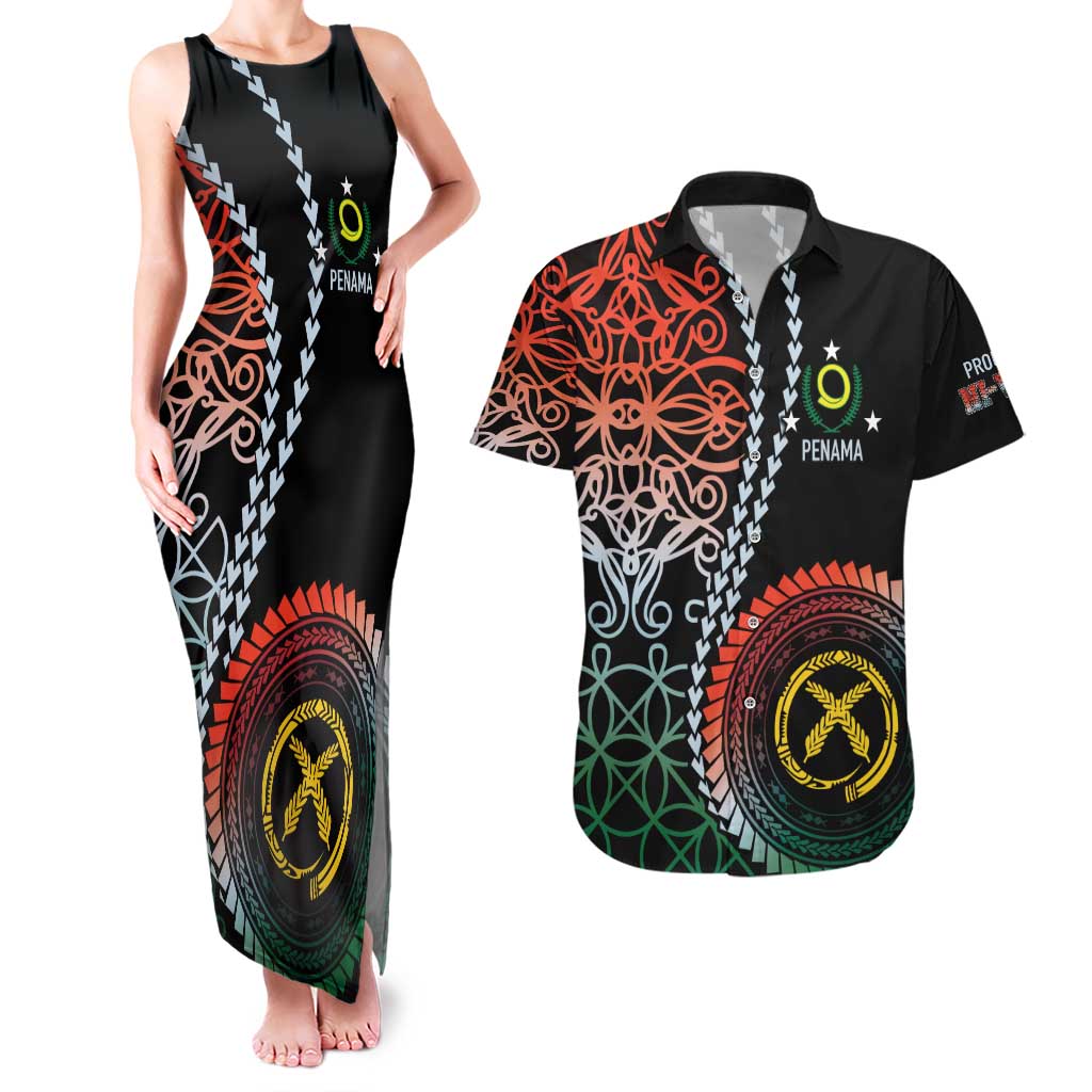 Proudly Ni-Van Sandroing Inspired Couples Matching Tank Maxi Dress and Hawaiian Shirt Penama Classic Style