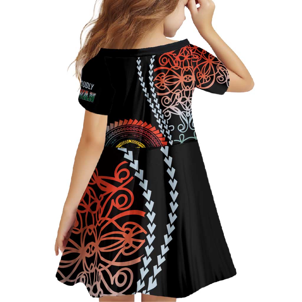 Proudly Ni-Van Sandroing Inspired Family Matching Long Sleeve Bodycon Dress and Hawaiian Shirt Penama Classic Style LT7 - Polynesian Pride