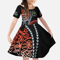 Proudly Ni-Van Sandroing Inspired Family Matching Off Shoulder Maxi Dress and Hawaiian Shirt Penama Classic Style LT7 Daughter's Dress Colorful - Polynesian Pride