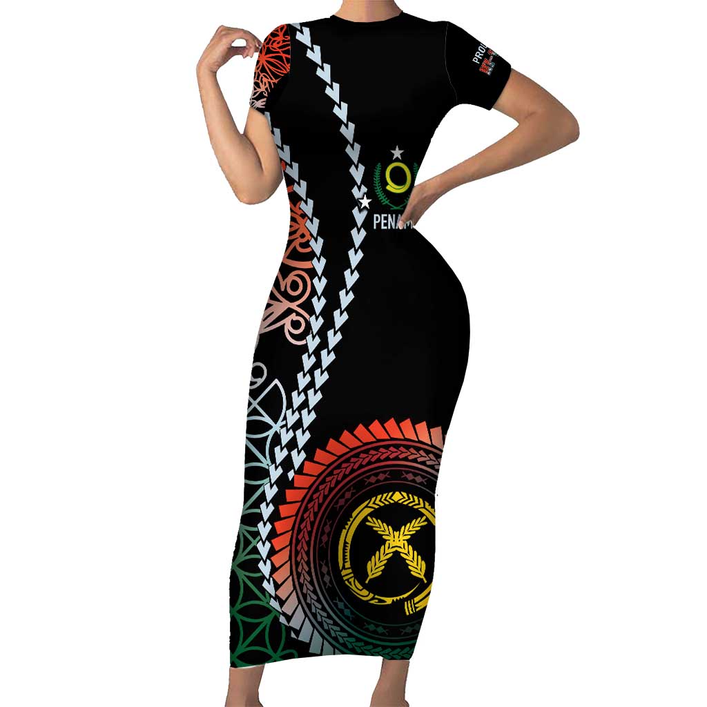 Proudly Ni-Van Sandroing Inspired Short Sleeve Bodycon Dress Penama Classic Style