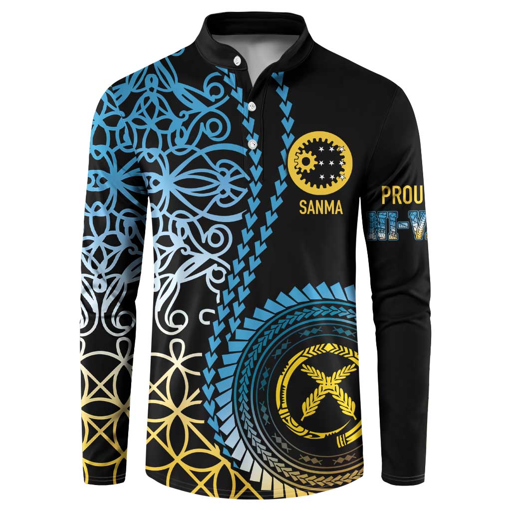 Proudly Ni-Van Sandroing Inspired Button Sweatshirt Sanma Classic Style LT7 Colorful - Polynesian Pride