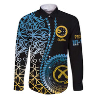 Proudly Ni-Van Sandroing Inspired Family Matching Mermaid Dress and Hawaiian Shirt Sanma Classic Style LT7 Dad's Shirt - Long Sleeve Colorful - Polynesian Pride
