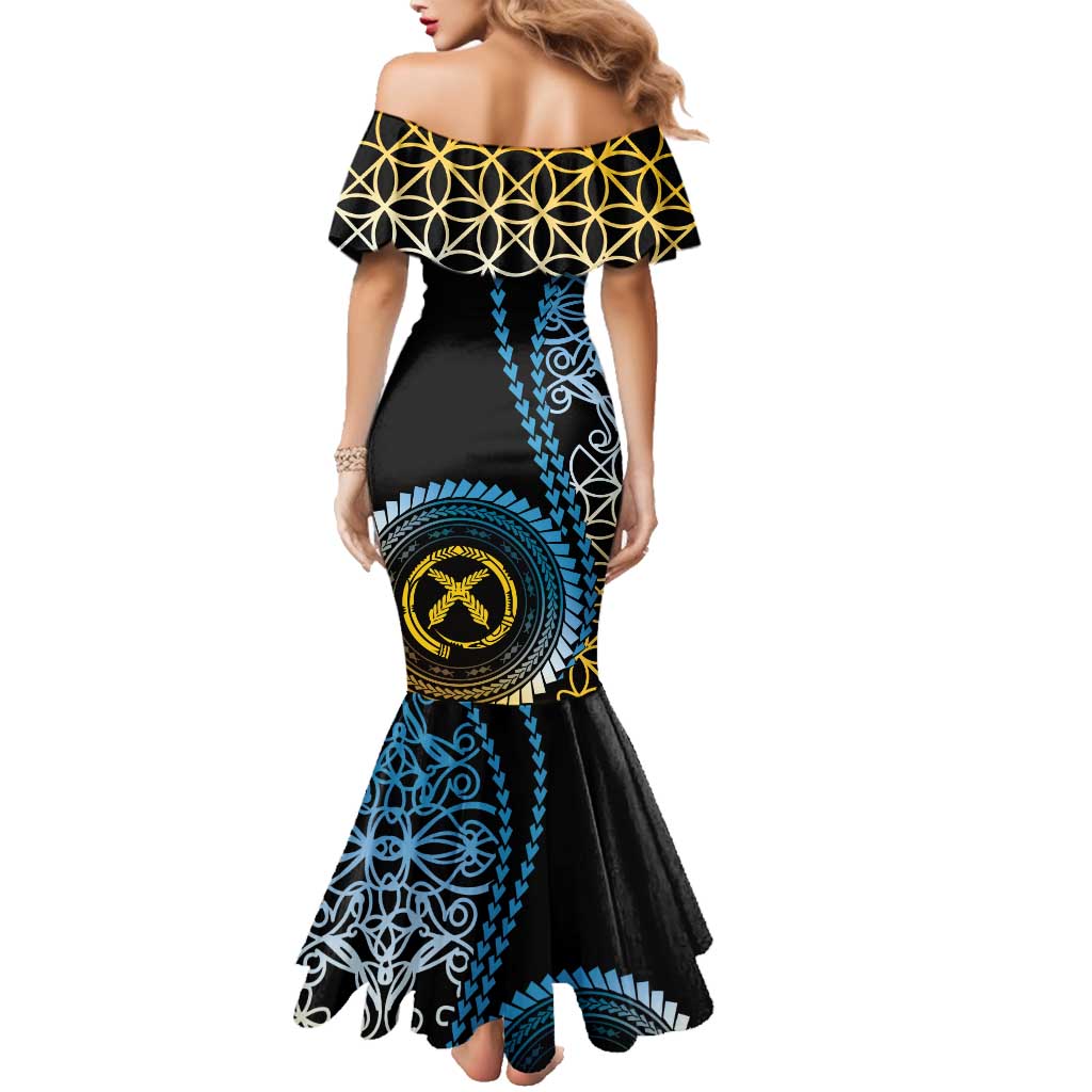 Proudly Ni-Van Sandroing Inspired Family Matching Mermaid Dress and Hawaiian Shirt Sanma Classic Style LT7 - Polynesian Pride