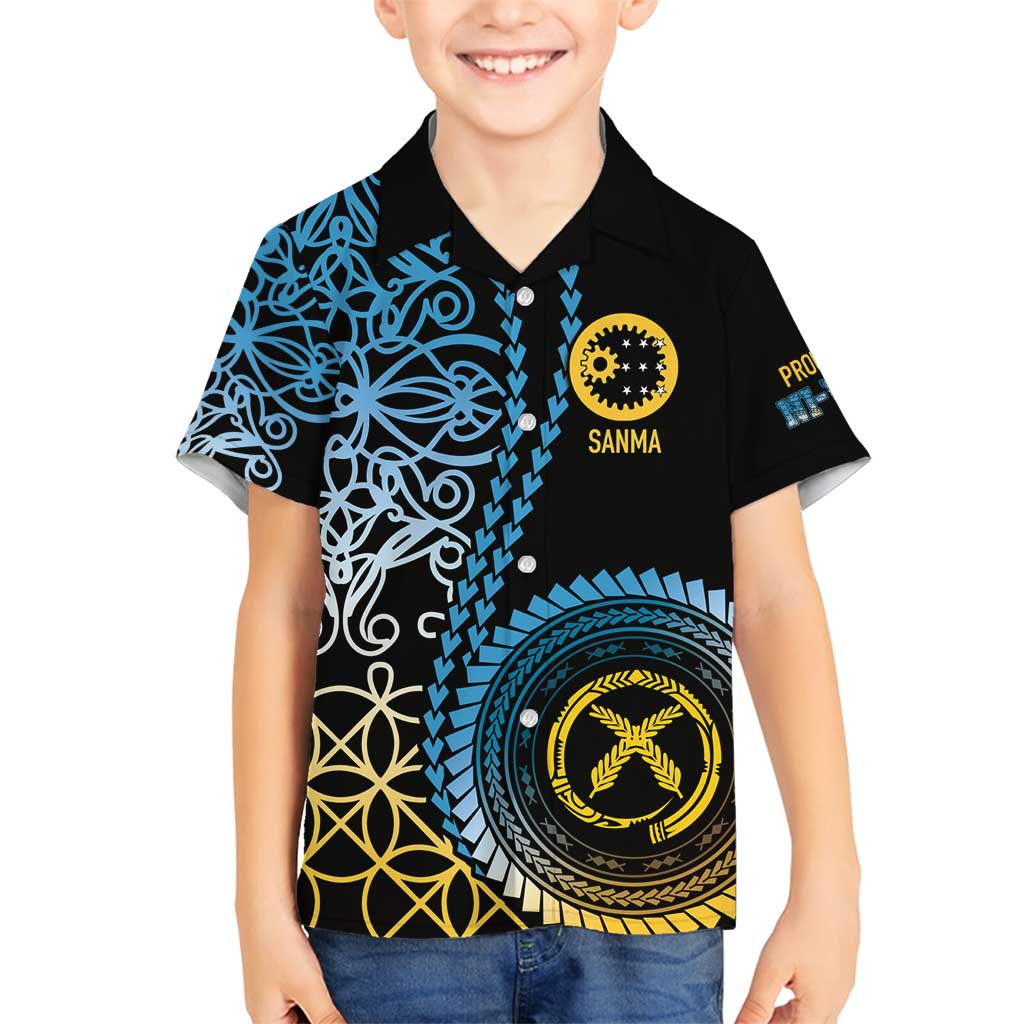 Proudly Ni-Van Sandroing Inspired Family Matching Off Shoulder Maxi Dress and Hawaiian Shirt Sanma Classic Style LT7 Son's Shirt Colorful - Polynesian Pride