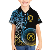 Proudly Ni-Van Sandroing Inspired Family Matching Off Shoulder Short Dress and Hawaiian Shirt Sanma Classic Style LT7 Son's Shirt Colorful - Polynesian Pride