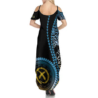 Proudly Ni-Van Sandroing Inspired Family Matching Summer Maxi Dress and Hawaiian Shirt Sanma Classic Style LT7 - Polynesian Pride