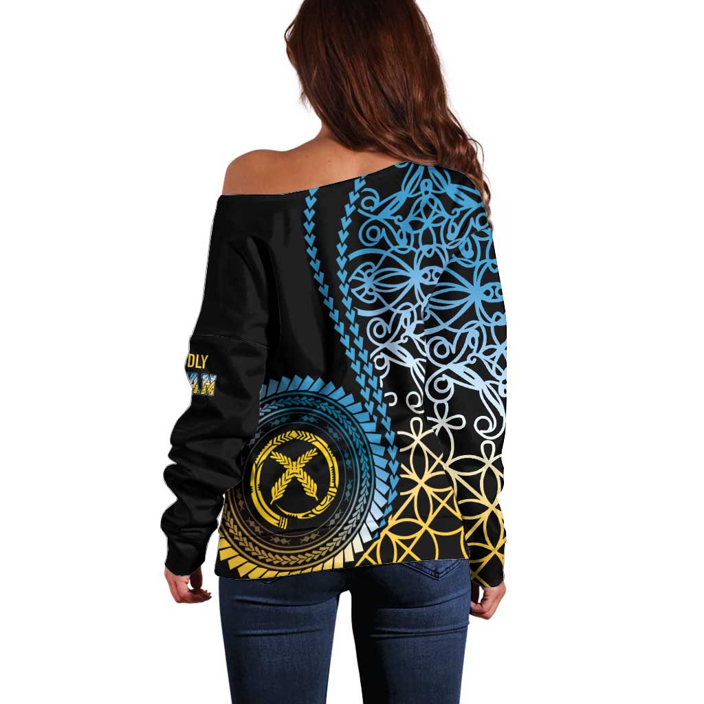 Proudly Ni-Van Sandroing Inspired Off Shoulder Sweater Sanma Classic Style