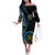 Proudly Ni-Van Sandroing Inspired Off The Shoulder Long Sleeve Dress Sanma Classic Style