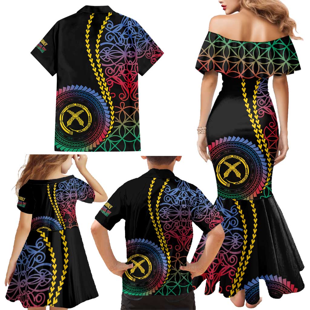 Proudly Ni-Van Sandroing Inspired Family Matching Mermaid Dress and Hawaiian Shirt Shefa Classic Style