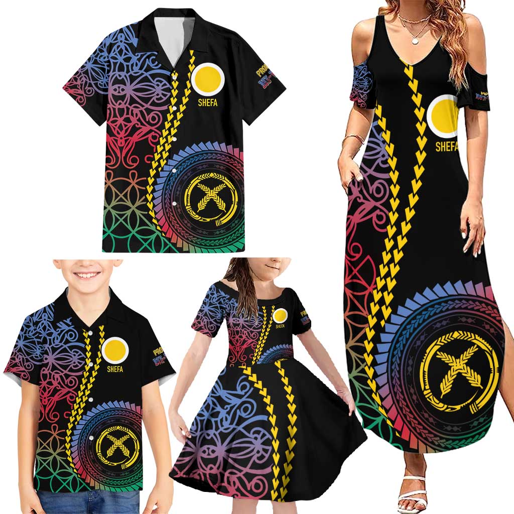 Proudly Ni-Van Sandroing Inspired Family Matching Summer Maxi Dress and Hawaiian Shirt Shefa Classic Style