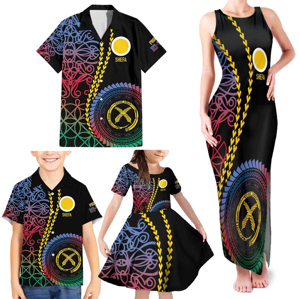 Proudly Ni-Van Sandroing Inspired Family Matching Tank Maxi Dress and Hawaiian Shirt Shefa Classic Style