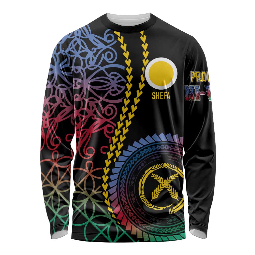 Proudly Ni-Van Sandroing Inspired Long Sleeve Shirt Shefa Classic Style LT7 Unisex Colorful - Polynesian Pride