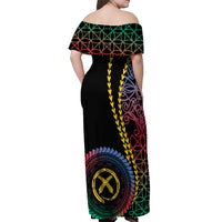 Proudly Ni-Van Sandroing Inspired Off Shoulder Maxi Dress Shefa Classic Style