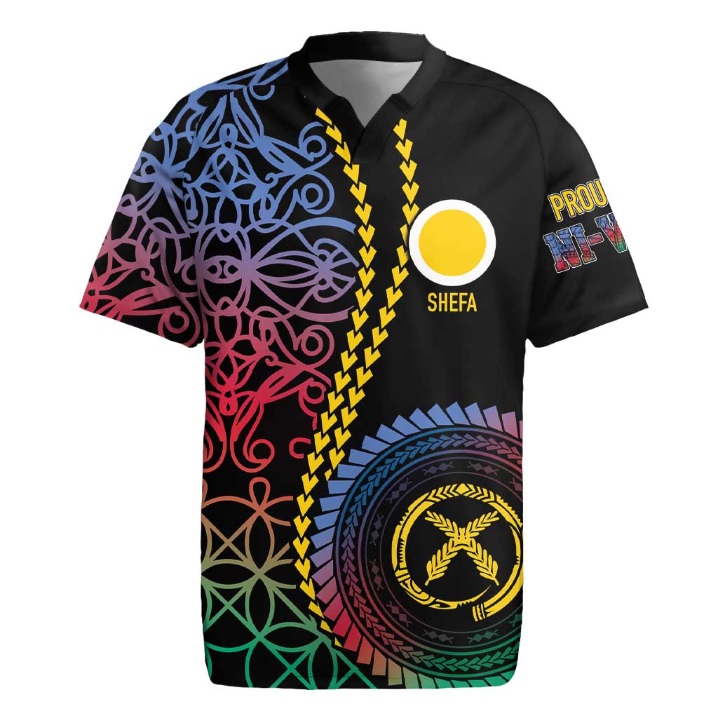 Proudly Ni-Van Sandroing Inspired Rugby Jersey Shefa Classic Style LT7 Colorful - Polynesian Pride