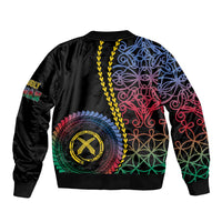 Proudly Ni-Van Sandroing Inspired Sleeve Zip Bomber Jacket Shefa Classic Style LT7 - Polynesian Pride