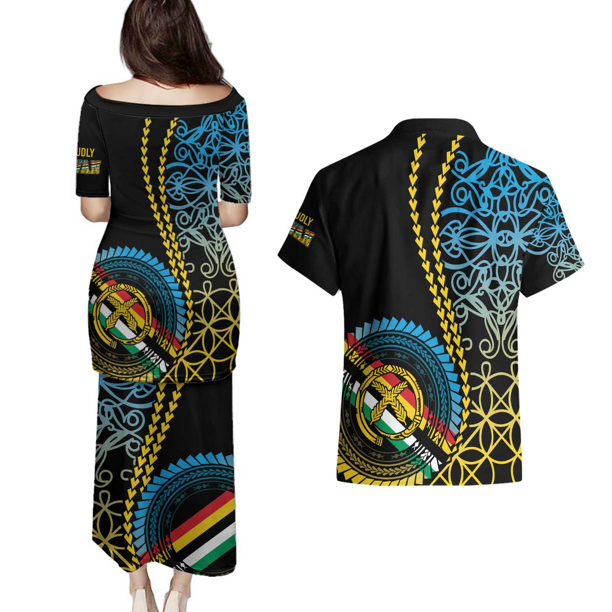 Proudly Ni-Van Sandroing Inspired Couples Matching Puletasi and Hawaiian Shirt Torba Classic Style