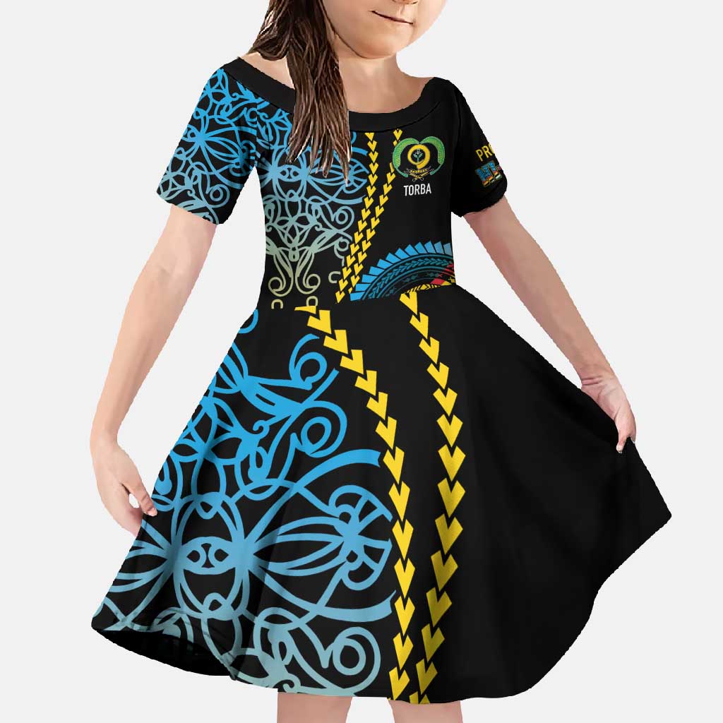 Proudly Ni-Van Sandroing Inspired Family Matching Long Sleeve Bodycon Dress and Hawaiian Shirt Torba Classic Style LT7 Daughter's Dress Colorful - Polynesian Pride