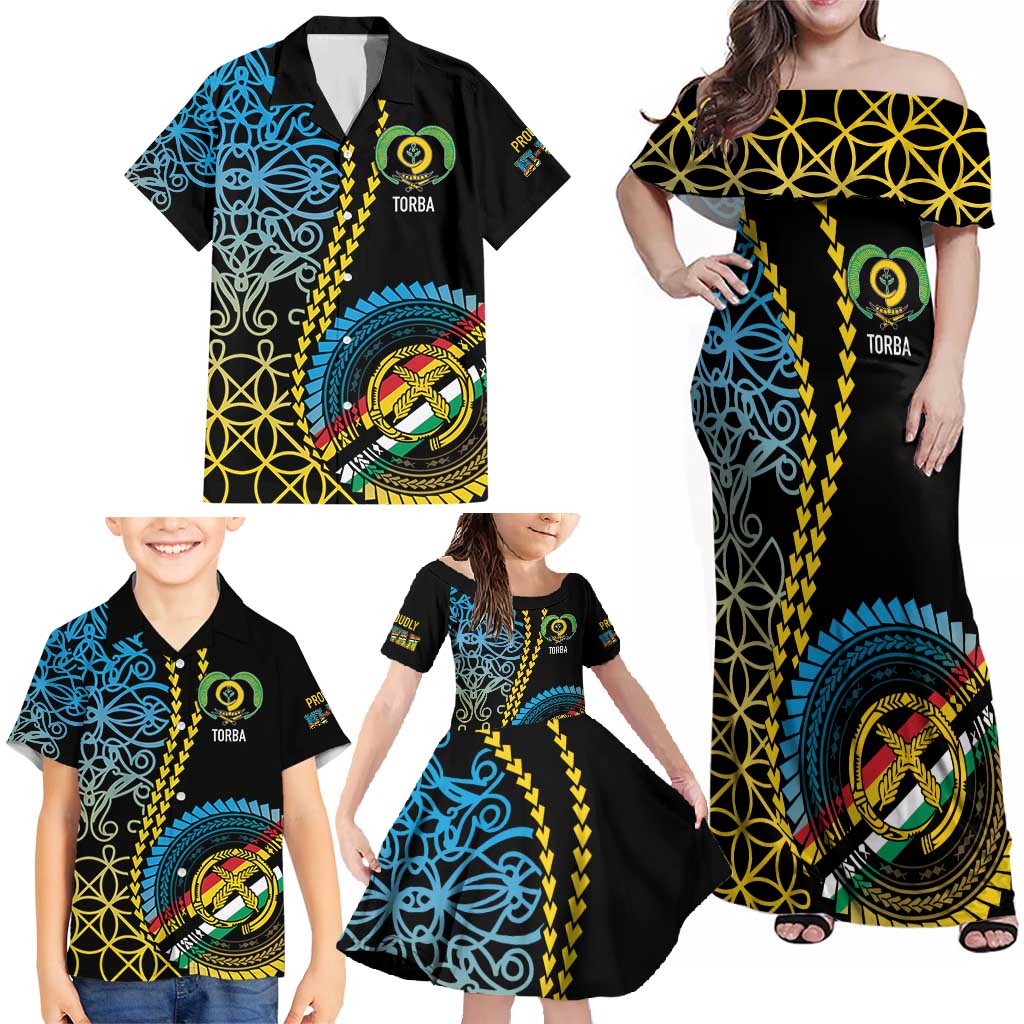 Proudly Ni-Van Sandroing Inspired Family Matching Off Shoulder Maxi Dress and Hawaiian Shirt Torba Classic Style