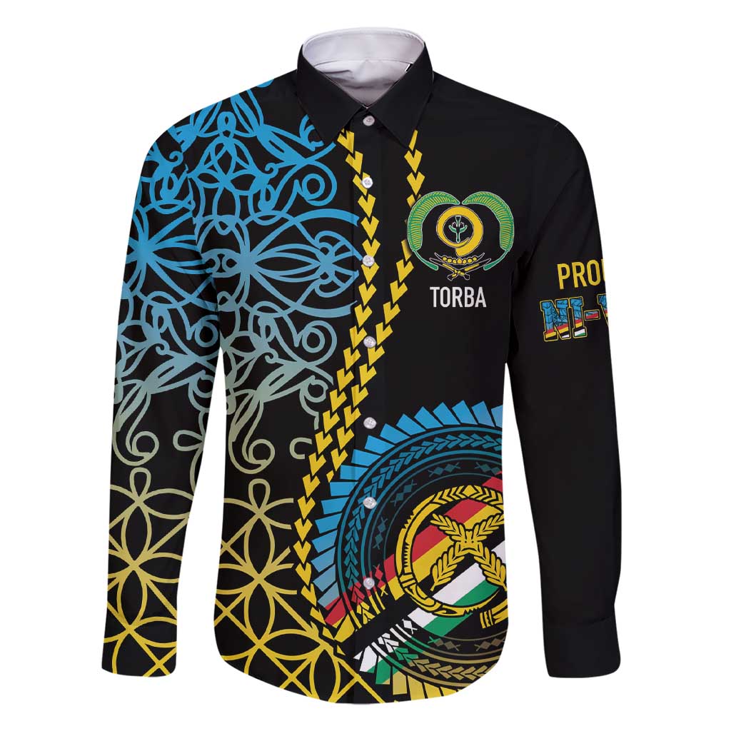 Proudly Ni-Van Sandroing Inspired Family Matching Short Sleeve Bodycon Dress and Hawaiian Shirt Torba Classic Style LT7 Dad's Shirt - Long Sleeve Colorful - Polynesian Pride