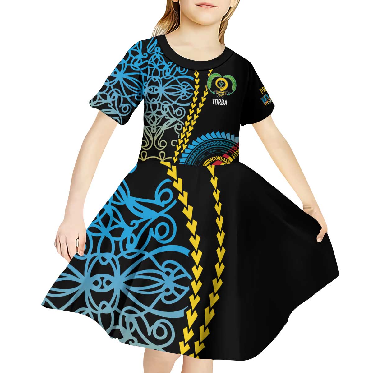 Proudly Ni-Van Sandroing Inspired Kid Short Sleeve Dress Torba Classic Style