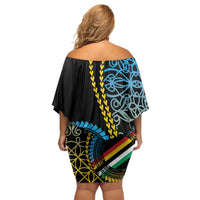 Proudly Ni-Van Sandroing Inspired Off Shoulder Short Dress Torba Classic Style