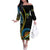 Proudly Ni-Van Sandroing Inspired Off The Shoulder Long Sleeve Dress Torba Classic Style