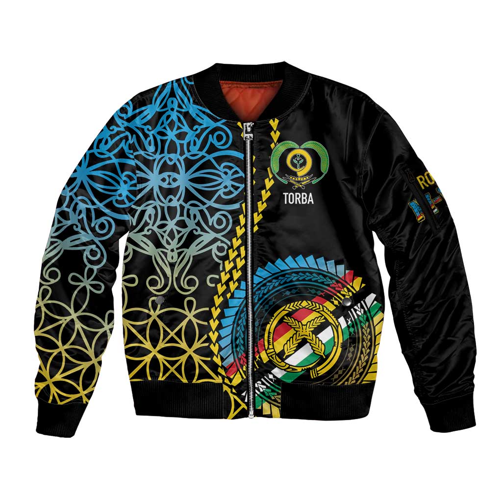 Proudly Ni-Van Sandroing Inspired Sleeve Zip Bomber Jacket Torba Classic Style LT7 Unisex Colorful - Polynesian Pride