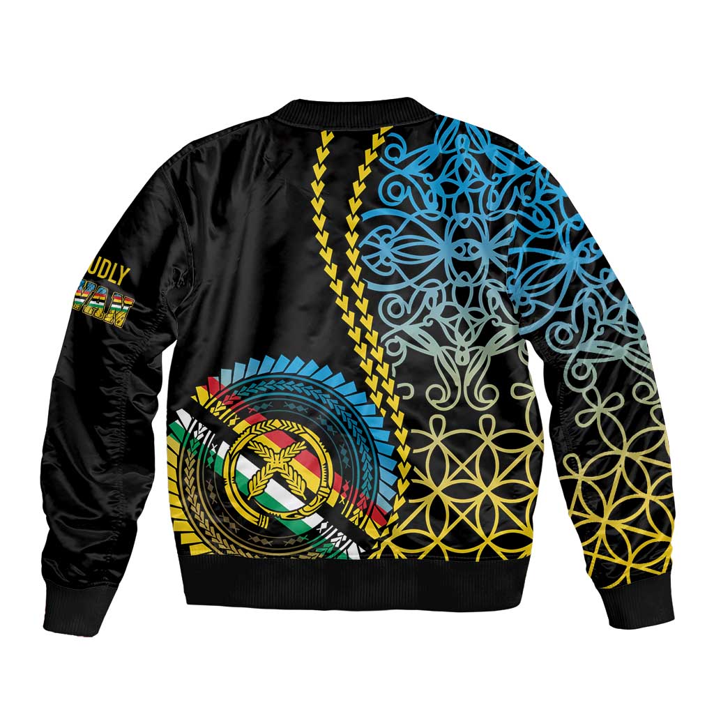Proudly Ni-Van Sandroing Inspired Sleeve Zip Bomber Jacket Torba Classic Style LT7 - Polynesian Pride
