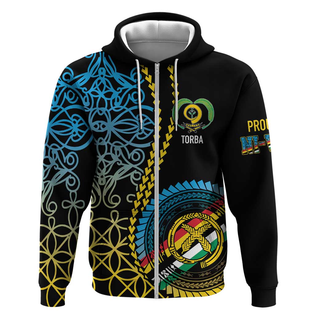Proudly Ni-Van Sandroing Inspired Zip Hoodie Torba Classic Style LT7 Zip Hoodie Colorful - Polynesian Pride