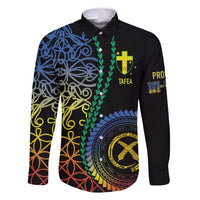 Proudly Ni-Van Sandroing Inspired Family Matching Long Sleeve Bodycon Dress and Hawaiian Shirt Tafea Classic Style LT7 Dad's Shirt - Long Sleeve Colorful - Polynesian Pride