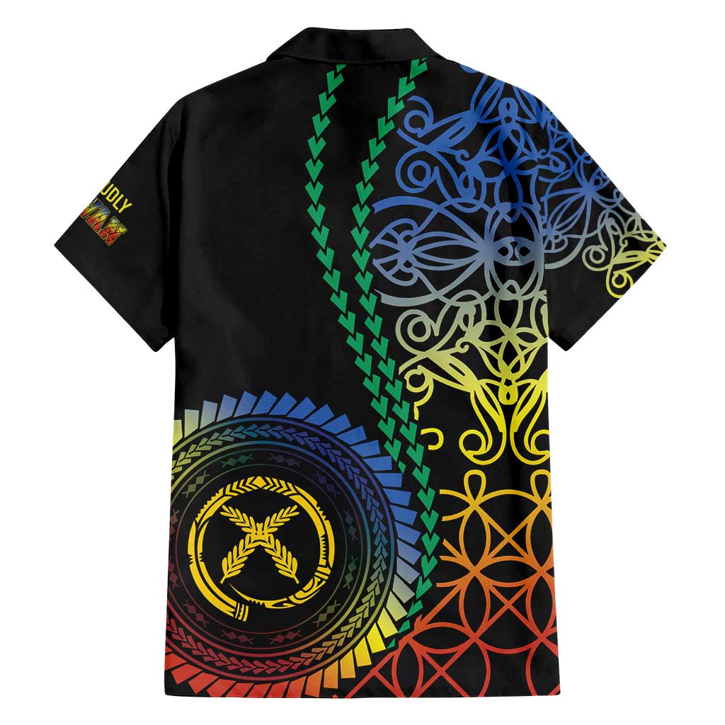 Proudly Ni-Van Sandroing Inspired Family Matching Off Shoulder Short Dress and Hawaiian Shirt Tafea Classic Style