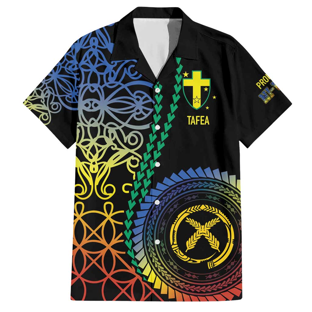 Proudly Ni-Van Sandroing Inspired Family Matching Short Sleeve Bodycon Dress and Hawaiian Shirt Tafea Classic Style LT7 Dad's Shirt - Short Sleeve Colorful - Polynesian Pride