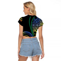 Proudly Ni-Van Sandroing Inspired Raglan Cropped T Shirt Tafea Classic Style LT7 - Polynesian Pride