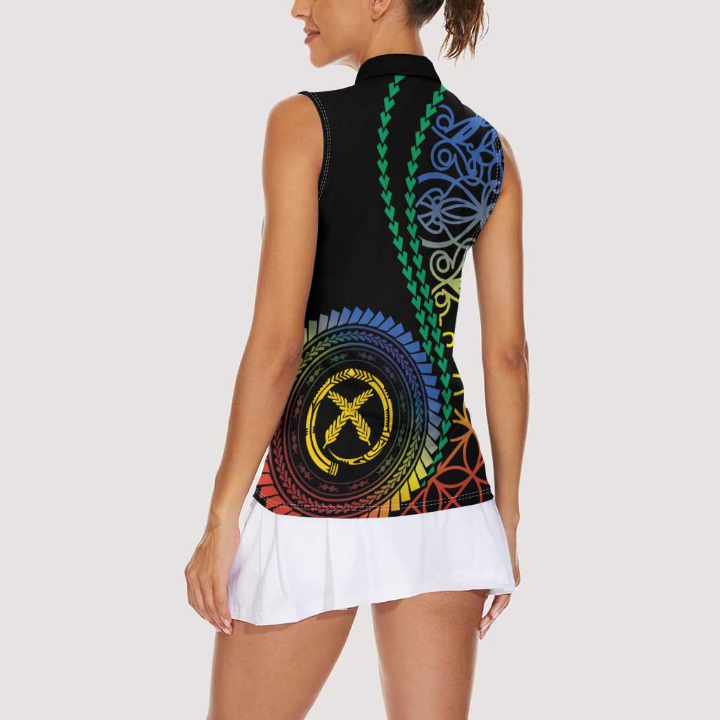 Proudly Ni-Van Sandroing Inspired Women Sleeveless Polo Shirt Tafea Classic Style