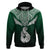 Personalised New Zealand Hoodie Hei Matau Mix Silver Fern Basic LT7 Green - Polynesian Pride