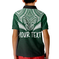 Personalised New Zealand Kid Polo Shirt Hei Matau Mix Silver Fern Basic LT7 - Polynesian Pride