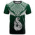 Personalised New Zealand T Shirt Hei Matau Mix Silver Fern Basic LT7 Green - Polynesian Pride