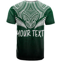 Personalised New Zealand T Shirt Hei Matau Mix Silver Fern Basic LT7 - Polynesian Pride