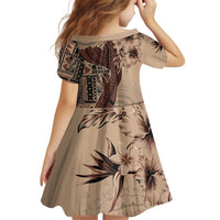 Bula Fiji Family Matching Puletasi and Hawaiian Shirt Shark Tail Beige Masi Tapa