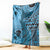 Bula Fiji Blanket Shark Tail Turquoise Masi Tapa