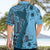 Bula Fiji Hawaiian Shirt Shark Tail Turquoise Masi Tapa