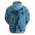 Bula Fiji Hoodie Shark Tail Turquoise Masi Tapa