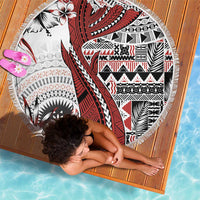 Bula Fiji Beach Blanket Shark Tail White Masi Tapa