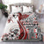 Bula Fiji Bedding Set Shark Tail White Masi Tapa